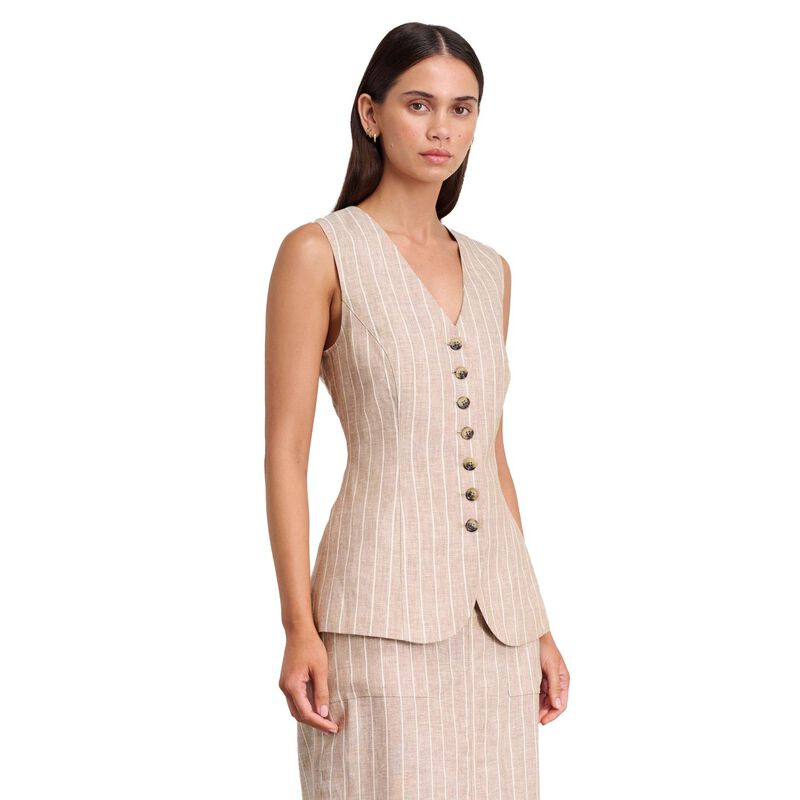 JAG Kayla Stripe Linen Vest image number 0